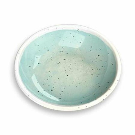 TARHONG Desert Wash Speckle Pet Saucer Mint - One Size Set of 2 TCT3052CSWTL